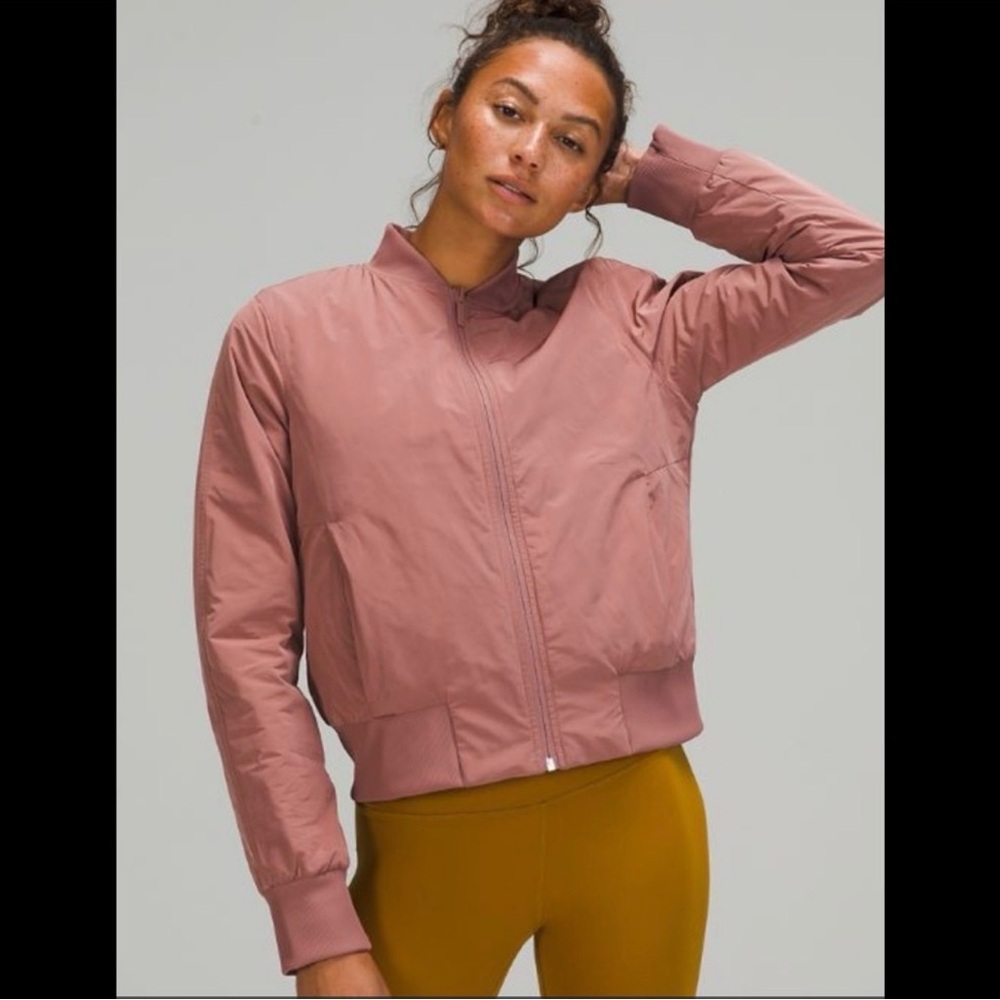 Lululemon Athletica Nonstop Reversible Women's Pink Bomber Jacket Sz 10